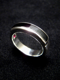 オニキス・へマタイトリング