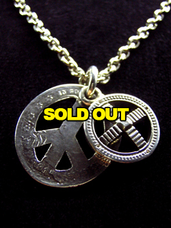 シルバーメディスンホイールピースコイン2連ペンダント