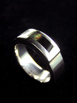 シングル・ストーン・リングTypeA(黒蝶貝)