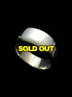 シングル・ストーン・リング TypeB(白蝶貝)